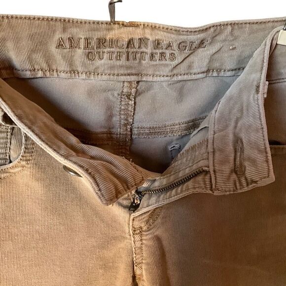 American Eagle Kick Boot Stretch Boot Leg Corduroys! Low Waist Tan Size 0 - Picture 6 of 9